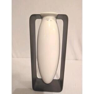 Phillippi Floating Vase Ceramic And Steel